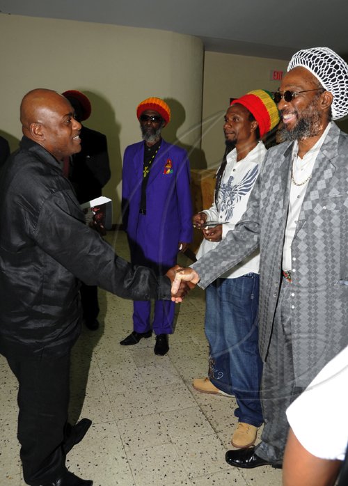 Norman Grindley /Chief Photographer
A thanksgiving celebration for the life of Wycliffe 'Steely' Johnson at the swallowfield Chapel in St. Andrew for yesterday.