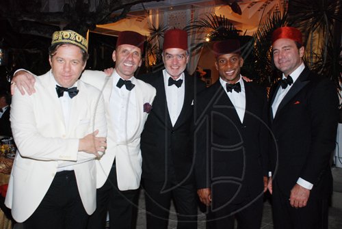 Janet Silvera Photo
 
Michelle Obama's interior designer, Michael Smith (left), former AOL chairman, Bob Pittman, Josef Fortsmayr, Omar Robinson and Smith's business partner James Costos were among the celebrities that flocked the Hanover Charities Sugar Cane Ball at the Round Hill Hotel and Villas last Saturday night.