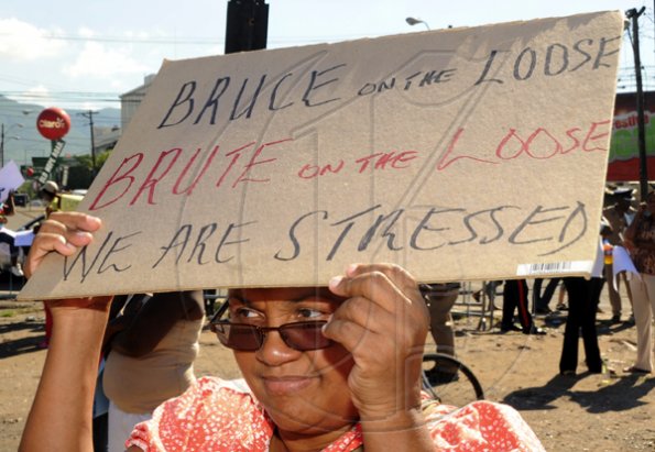 Norman Grindley /Chief Photographer
PNP protest, Cross roads.