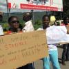 Norman Grindley /Chief Photographer
PNP protest Mandela Highway.