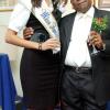 Peta-Gaye Clachar/Freelance Photographer
Gleaner driver Leopold Swaby is in seventh heaven beside  Kerrie Baylis, Miss Jamaica World. Swaby has served the company for 10 years and Baylis was special guest at the Long Service Awards luncheon.

**********************************************************************************************at the Gleaner's North Street Office on Monday, September 21, 2009.