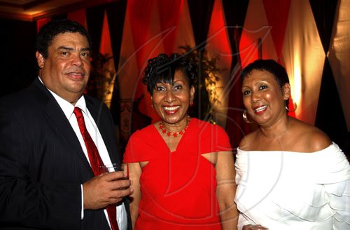 Winston Sill / Freelance Photographer
Trinidad and Tobago 47th Independence Day Reception, held at the Jamaica Pegasus Hotel, New Kingston on Monday night August 31, 2009. Here are from left, Anthony Haynes; Ambassador Yvonne Gittens-Joseph and Suzette Haynes.