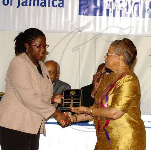 Winston Sill / Freelance Photographer
United Way of Jamaica presents the Nation Builders Awards and Employee Award Ceremony, held at the Jamaica Pegasus Hotel, New Kingston on Thursday June 25, 2009. Here are Terry Wilson (left); and Jacqueline DaCosta (right).