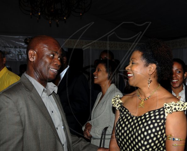 Winston Sill / Freelance Photographer
Launch and book signing of Usain Bolt book, "My Story 9.58-- Being The World,s Fastest Man", held at the Terra Nova All-Suite Hotel, Waterloo Road on Thursday night October 21, 2010. Here are Steadman Fuller (left), Custos of Kingston; and Prof. Verene Shepherd (right).
