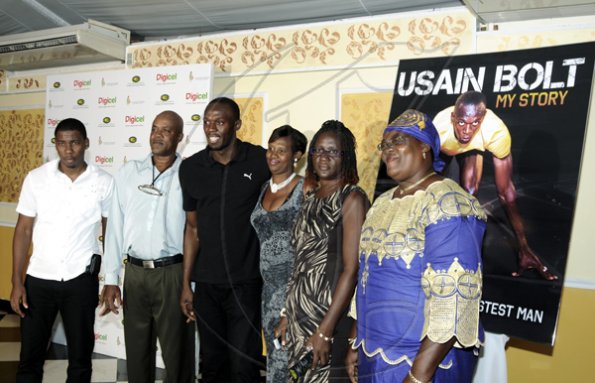 Winston Sill / Freelance Photographer
Launch and book signing of Usain Bolt book, "My Story 9.58-- Being The World,s Fastest Man", held at the Terra Nova All-Suite Hotel, Waterloo Road on Thursday night October 21, 2010. Here is The Bolt clan.