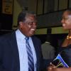 Colin Hamilton/freelance photographer
Olympian Grace Jackson has a word with Vin Lawrence during UTECH Annual Sports Awards Ceremony at the Alfred Sangster Auditorium on Thursday February 11, 2010.