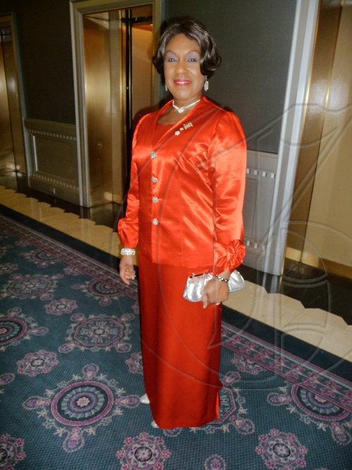 Mayann Francis stands tall in her red two piece ensemble just before recieving the University of the West Indies Luminary Award. She was one of two recipients in that category and was awarded at the UWI Inaugural Toronto gala.

***************************************************************** at the Four Seasons Hotel in Toronto, Canada.

Latoya Grindley/Staff Reporter
UWI Gala on Saturday February 27, 2010.