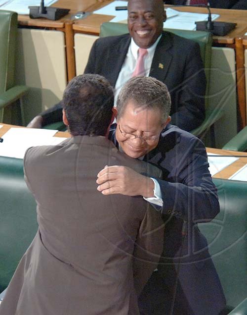 Rudolph Brown/Chief Photographer
Daryl Vaz, swearing as member of parliament for West Portland, at Gordon House on Tuesday, March 31-2009.