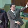 Rudolph Brown/Chief Photographer
Daryl Vaz, swearing as member of parliament for West Portland, at Gordon House on Tuesday, March 31-2009.