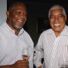 Janet Silvera Photo

Airports Authority of Jamaica's Denton Campbell (left) and Continental Airline's Tom Scarlett were all smiles at the Club de Vin's wine meeting at Veena and Denny Chandiram's home at The Lagoons in Montego Freeport last Thursday night.